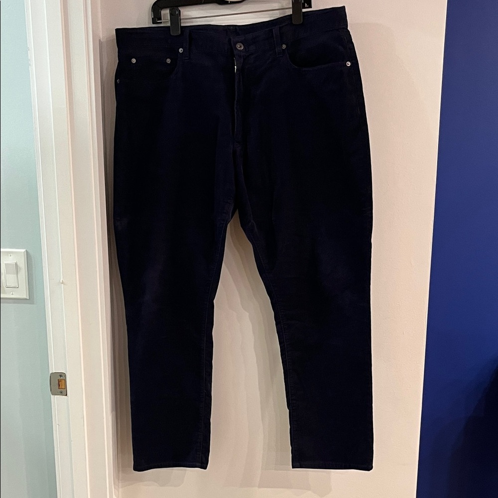 Bonobos Men's Dark Blue Corduroy Pants Athletic Fit